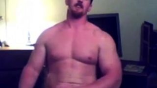 Str8 Ginger Muscle Stud Jerks Off & Cums ( Webcam ) - Exipor