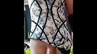 Playing in my sexy new chineese nighty