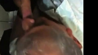 Old man get fuck in toilet nice Mouth cum