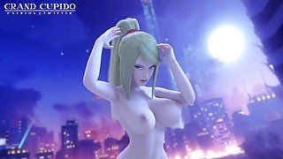 Animation. Nude Samus Street Dance [Grand Cupido]( Metroid )