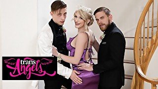 TRANS ANGELS - Seductress Izzy Wilde Finds A Lucky Guy To Get Fucked With At The Prom Night