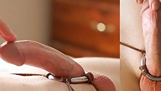 Shaft Ring Harness 2 - Commentary of a shaft ring and a dry orgasm