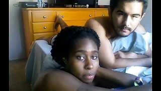 Ebony slut versus black and white cocks