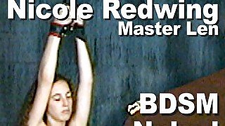 Nicole Redwing & Master Len BDSM Naked Whipped Marked