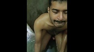 Desi Indian gay get pissed on face