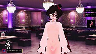 Femboy Vtuber te da un blowjob y se masturba en el salón  ASMR Lewd