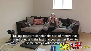 FakeAgentUK Tight amateur pussy makes agents cock blow