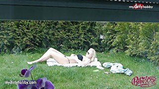 MyDirtyHobby - Amazing blonde teen 18+ sunbathing!