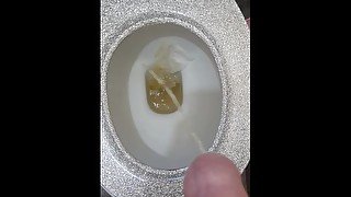 My first video, pissing in the toilet with my weird dick  WeirdDickedDude