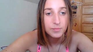 Midwest lewd brunette girlfriend masturbating and showering