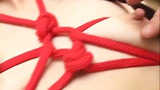 Ageha in ropes gets vibrator