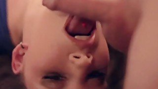 Upside Down Her Mouth Blowjob Babe