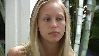 teen 18+ blonde gets her holes fingered