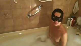 My tight and young batgirl takes hot bath all naked