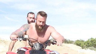 Baking Sun And Hardcore Anal Sex Of Two Bikers