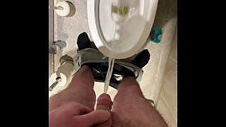 Another day another piss uncut cock pissing