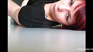 Masturbating on conference table