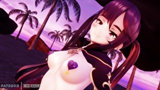 Genshin Impact - Mona Pjanoo & Cowgirl [MMD R18]