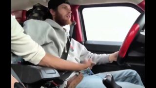 Two HOT Men Masturbating In The Car