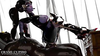 [Blacked] Widowmaker riding cock like a spider Deep anal [Grand Cupido]( Overwatch )