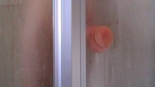 Mounted dildo masturbation