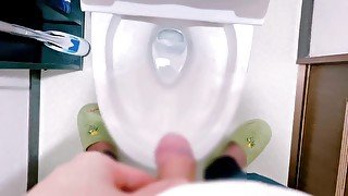 【視聴注意】男目線で自宅のトイレでおしっこ【放尿】