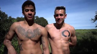 Latin gay interracial and creampie