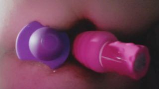 Fucking myself handsfree kegel strength double penetration 