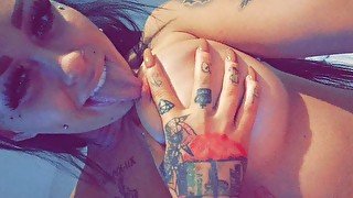 Amber Jane Spit, nipple and pussy play