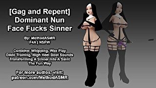 (Gag and Repent) Dominant Nun Face Fucks Sinner (Erotic Audio)