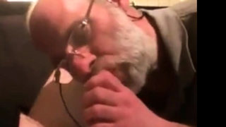 dutch grandpa gives blowjob to chubby dude