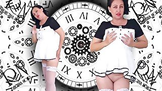 Double Regina Noir. A Pretty Lady In A Short Dress Shows A Striptease. Pussy And Ass. Clocks - Teaser Video