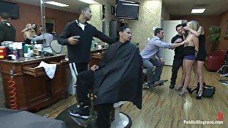 Little Barbershop of WHORE A Shave and A Haircut TWO TITS