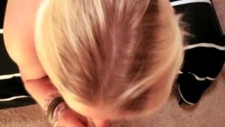 Slutty busty blonde sucks then fucked doggystyle