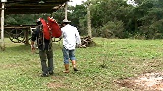 HD gay cowboys pluder each others assholes and cum together