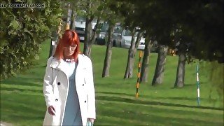 Candid pervert 9 white coat high heels