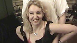 Lucky amateur slut fucked by a big cock in home video