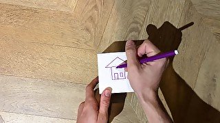 ASMR drawing house