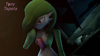 Venusaurus With Long Tentacles Fucks A Beautiful Gardevoir In Her Pussy