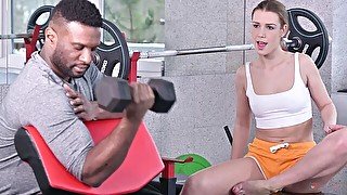 Svelte Blonde Alexis Crystal Gets Broken In by Her First BBC at the Gym GP1734