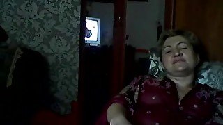 Popular European Mature Step mother Elena Perform On Skype