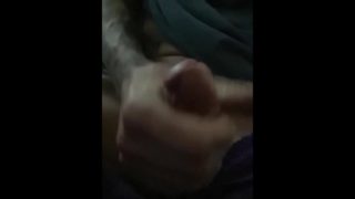 jerks off and cums before his girl gets home