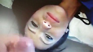 This sexy Latina teen is wild and she loves face down sucking