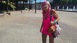 Pink dress and stockings 2