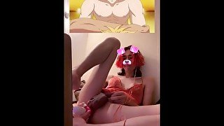 Sissy Touching Herself to Hentai