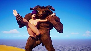 Perfect Bitch Fucking with Big Cock Furry Monster  3D Porn