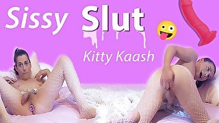 A solo with sissy slut Kitty Kaash