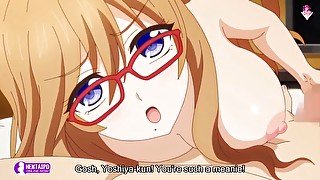 Busty glasses babe gets her doggystyle position with her lover  Anime Hentai 1080p