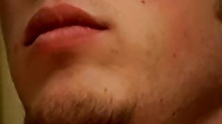 Slim deviant swapping smoke for cock in masturbation solo