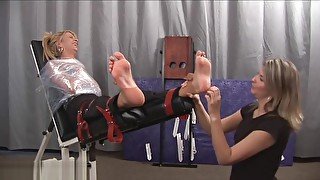 Sexy Feet Tickled in nylons and bare